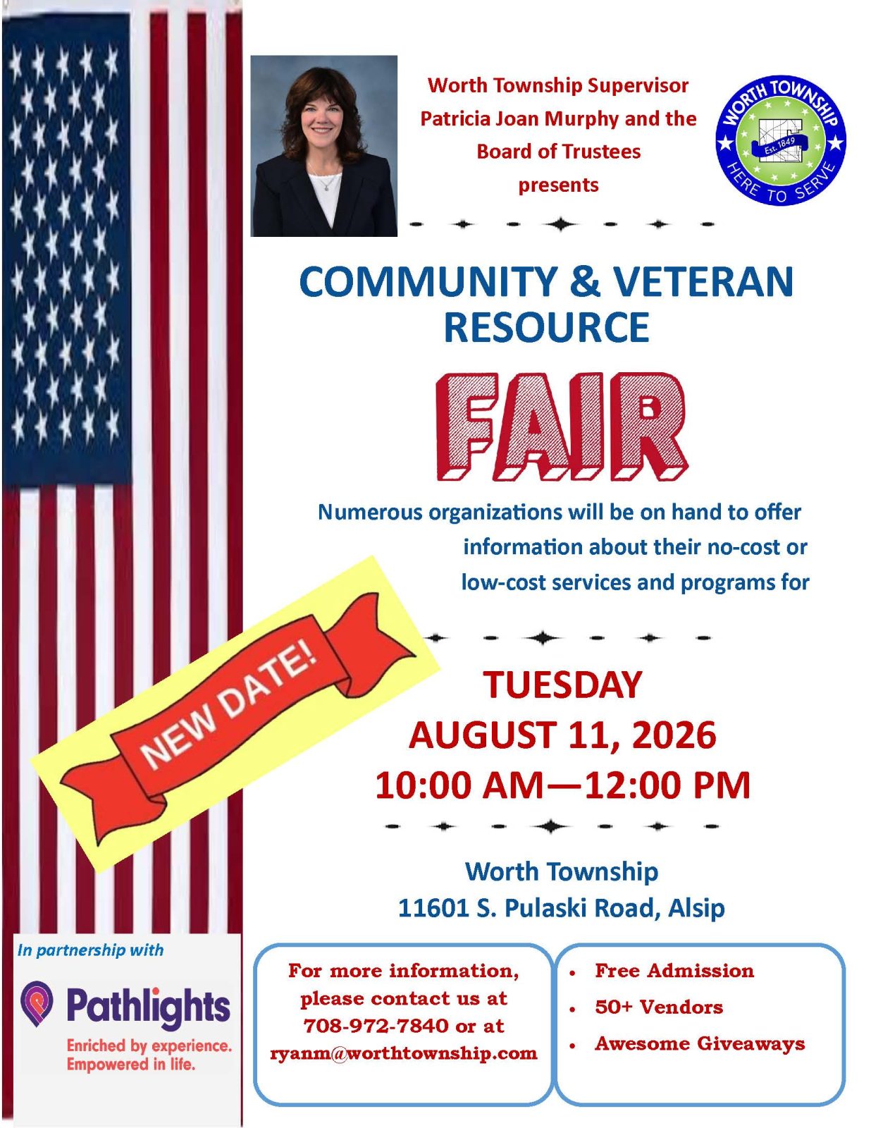 worth-township-2026-community-veteran-resource-fair Community & Veteran Resource Fair flyer promoting a free resource fair with local organizations offering information about no-cost and low-cost services and programs.