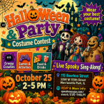 Celebrate Halloween with a kids costume contest, games, creepy crawlies, pumpkin decorating, live entertainment and family fun on October 25.